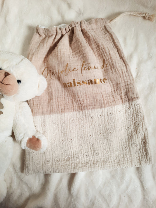 Sac Pochon "Ma jolie tenue de naissance"